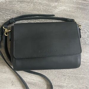 Portland Leather Black (Medium) Metro Crossbody Bag #1785